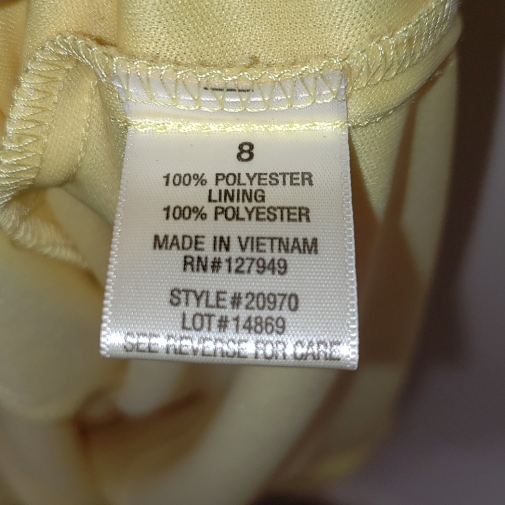 Emma & Michele Yellow Floral Sleeveless Maxi Dress, Size 8 - Picture 5 of 6